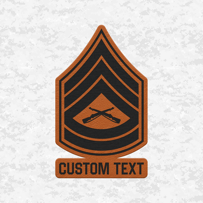 Custom E7 Gunnery Sergeant of Marines | Leather Patch | Velcro Backed