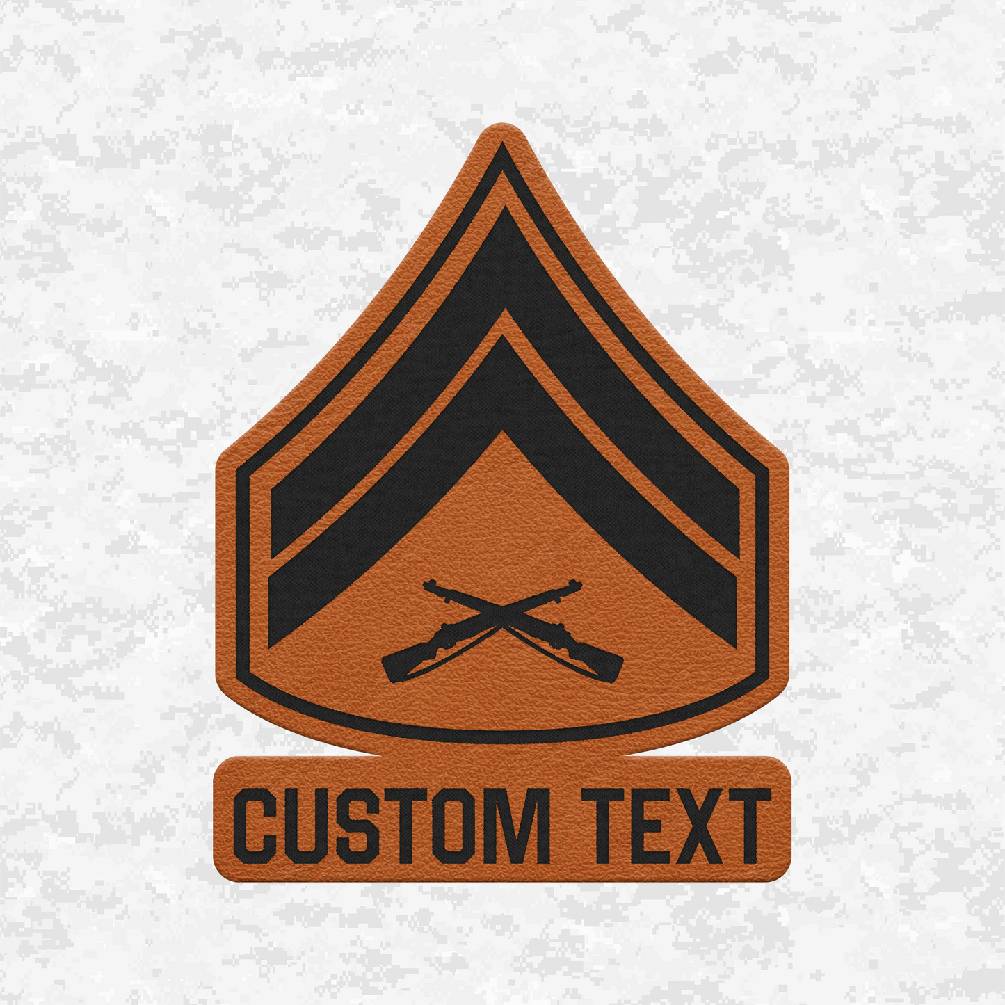 Custom E4 Corporal of Marines | Leather Patch | Velcro Backed