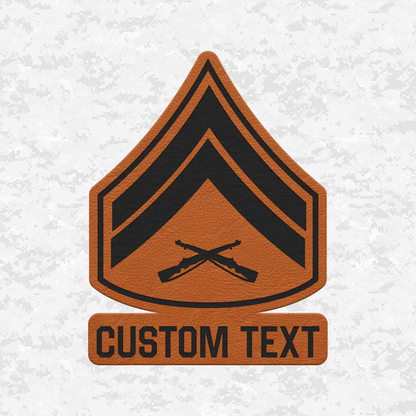 Custom E4 Corporal of Marines | Leather Patch | Velcro Backed