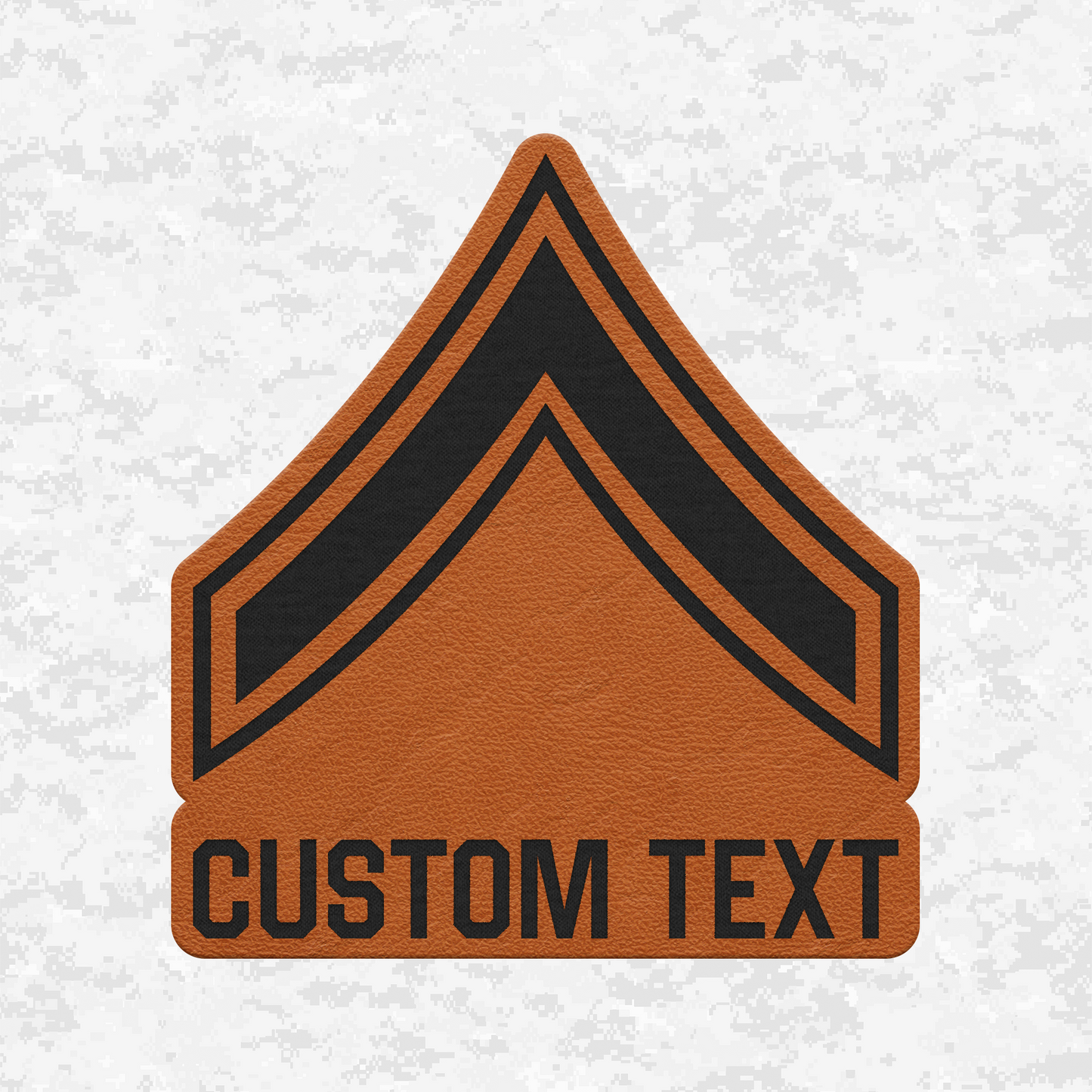 Custom E2 Private First Class of Marines | Leather Patch | Velcro Backed