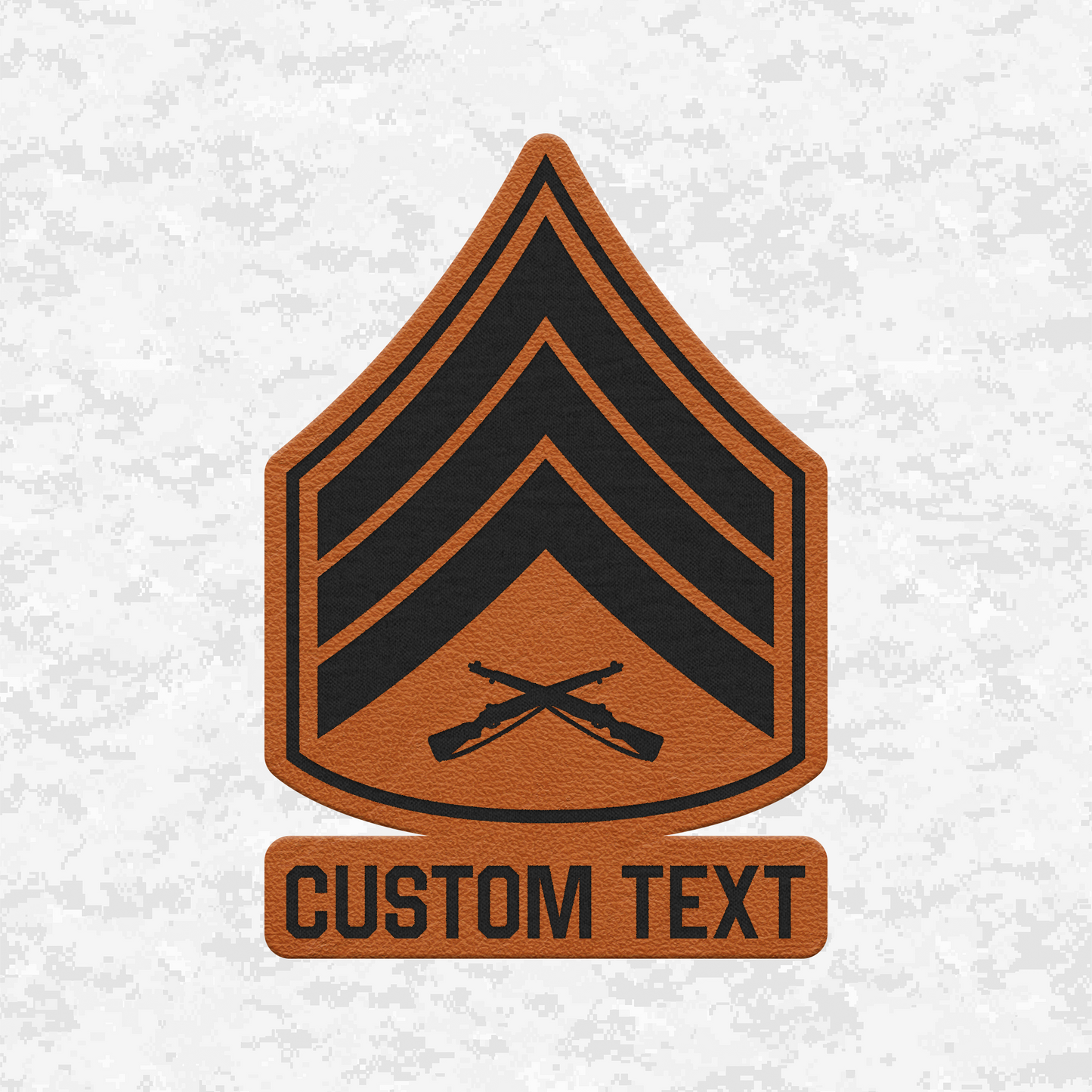 Custom E5 Sergeant of Marines | Leather Patch | Velcro Backed