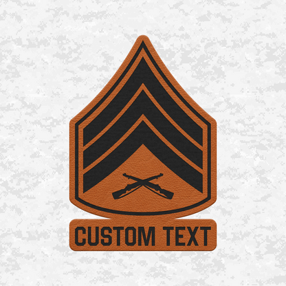 Custom E5 Sergeant of Marines | Leather Patch | Velcro Backed