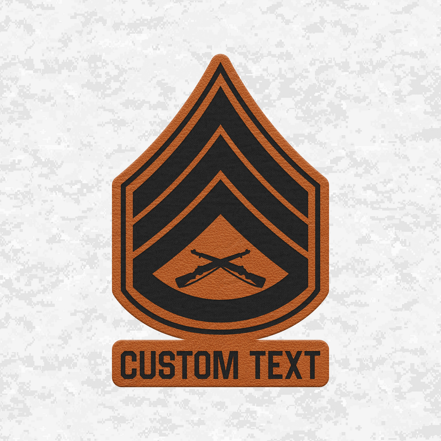 Custom E6 Staff Sergeant of Marines | Leather Patch | Velcro Backed