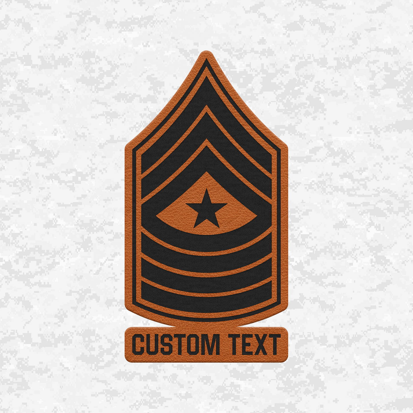 Custom E9 Sergeant Major of Marines | Leather Patch | Velcro Backed