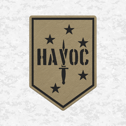 HAVOC | Leather Patch | Velcro Backed