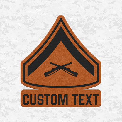 Custom E3 Lance Corporal of Marines | Leather Patch | Velcro Backed