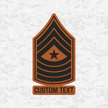 Custom E9 Master Gunnery Sergeant of Marines | Leather Patch | Velcro Backed