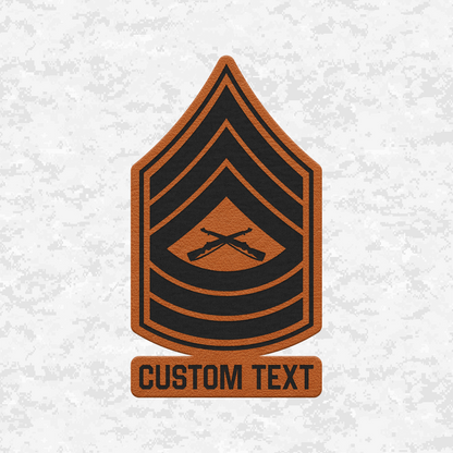 Custom E8 Master Sergeant of Marines | Leather Patch | Velcro Backed