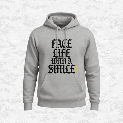 Face Life with a Smile | Essential Text | Hoodie