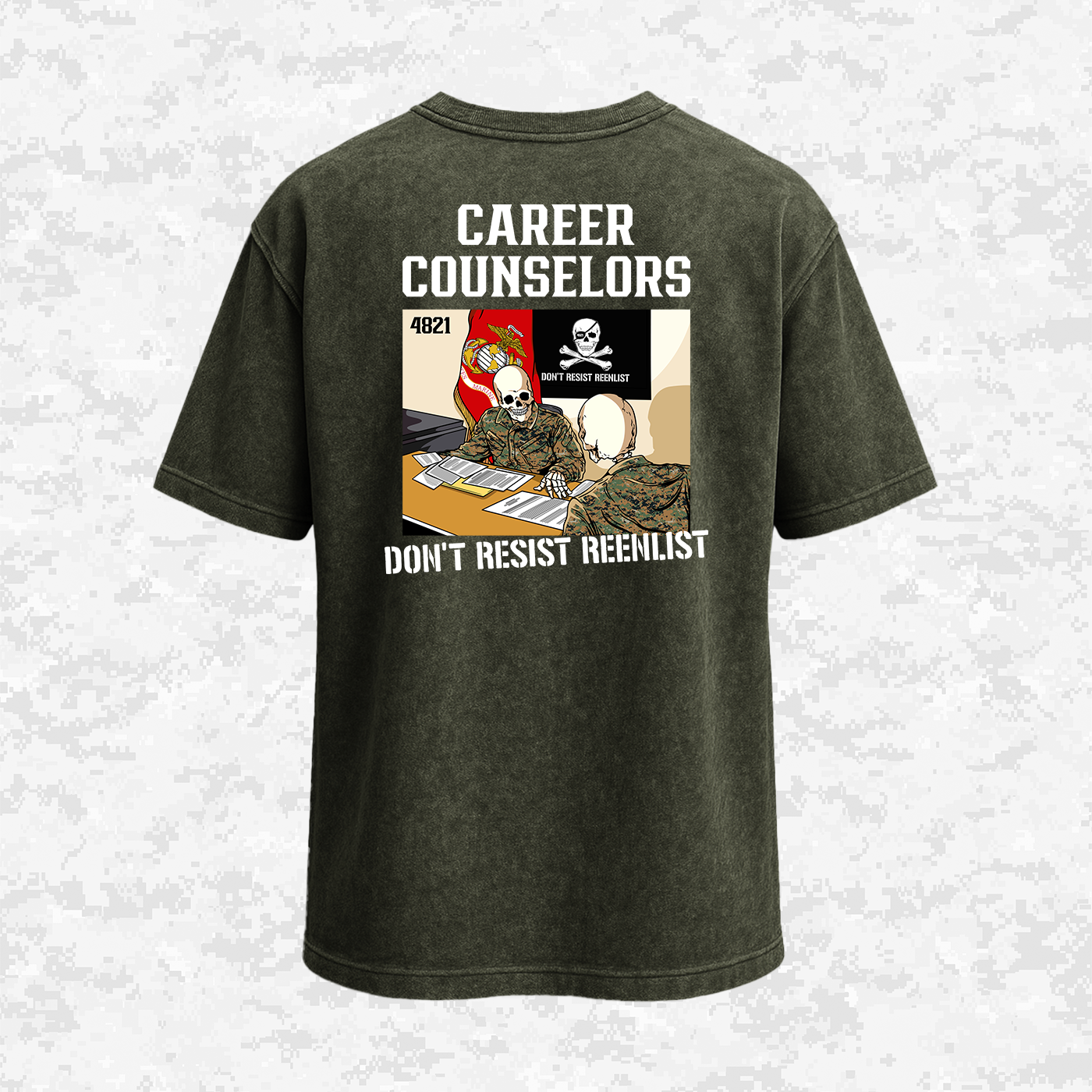 Career Counselors | Don´t Resist Reenlist | Oversized T-shirt | Regular & Faded Fabric