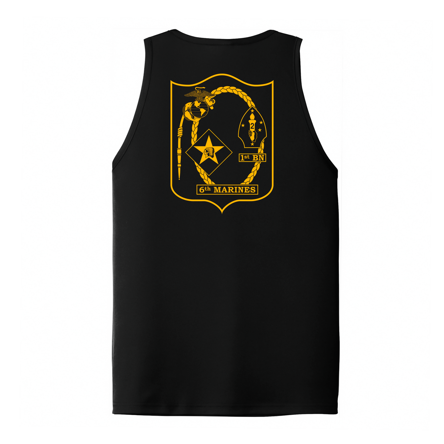 1st Battalion 6th Marines Unit "1/6 Hard" DRIFIT #2 Sleeveless, Tank, Sleeveless Hoodie