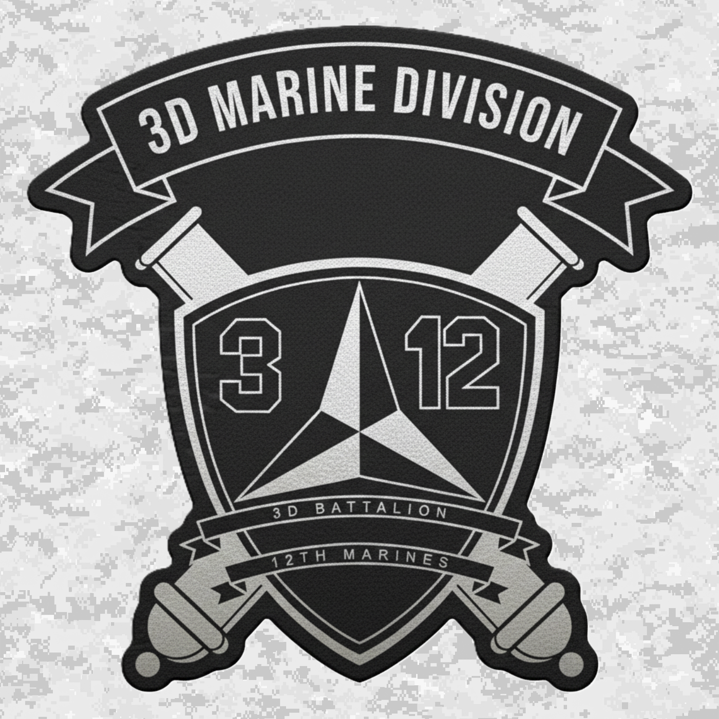3rd Battalion 12th Marines Unit "Warriors of the Pacific" | Leather Patch | Velcro Backed