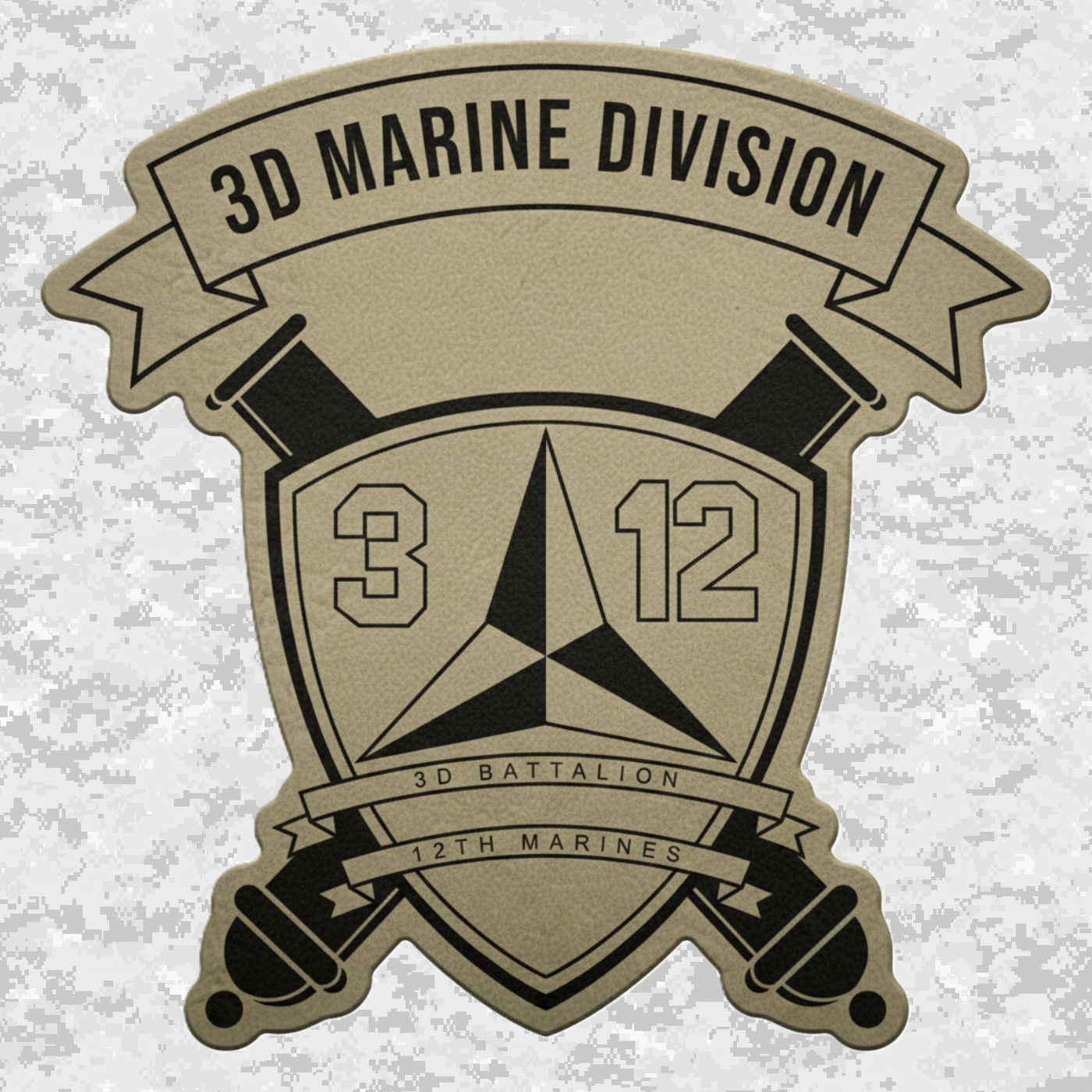 3rd Battalion 12th Marines Unit "Warriors of the Pacific" | Leather Patch | Velcro Backed