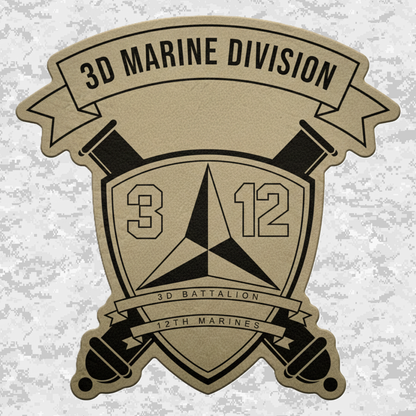 3rd Battalion 12th Marines Unit "Warriors of the Pacific" | Leather Patch | Velcro Backed