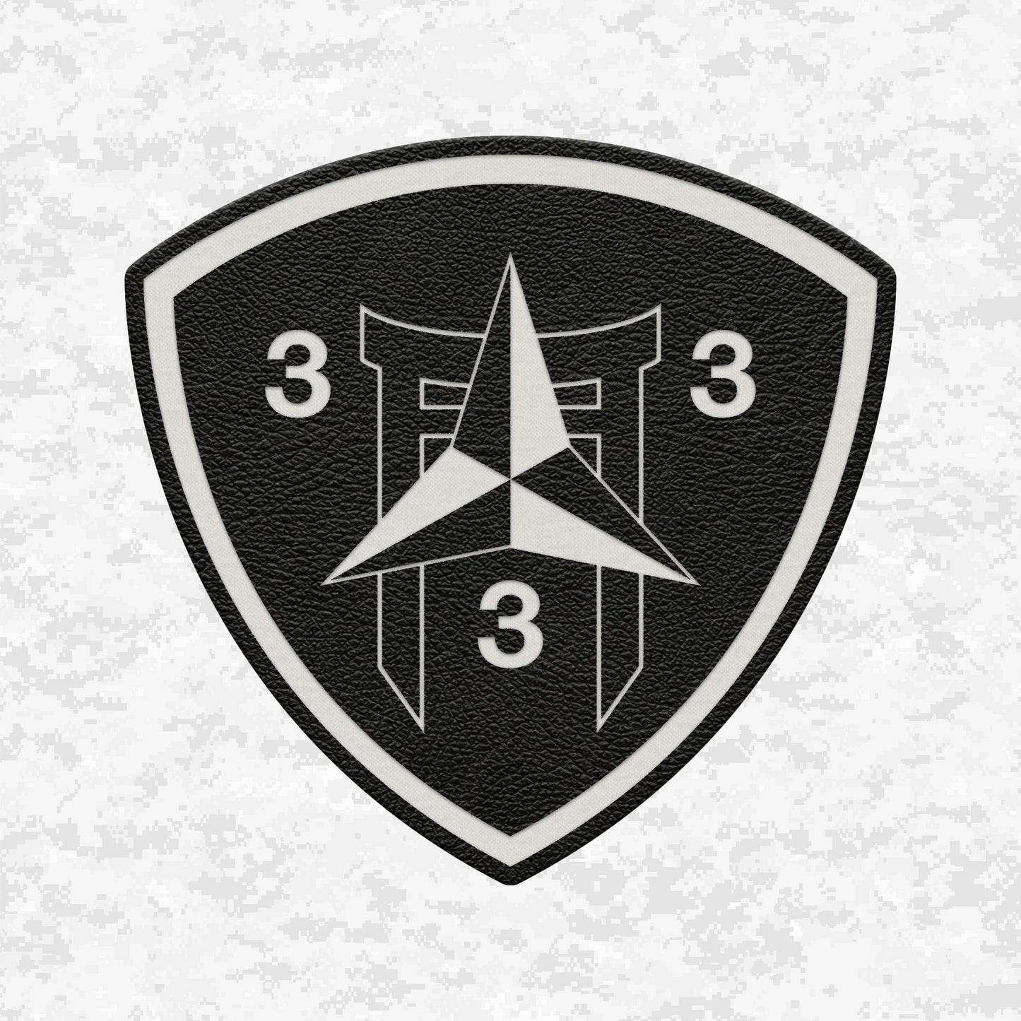 3rd Battalion 3rd Marines "Trinity" #2 | Leather Patch | Velcro Backed