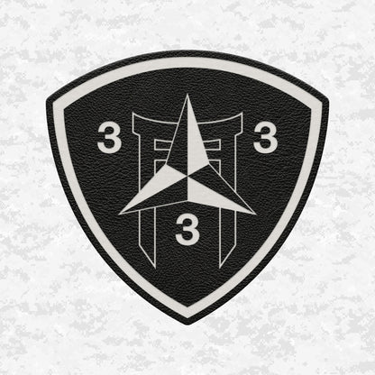 3rd Battalion 3rd Marines "Trinity" #2 | Leather Patch | Velcro Backed