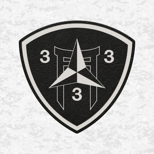 3rd Battalion 3rd Marines "Trinity" #2 | Leather Patch | Velcro Backed