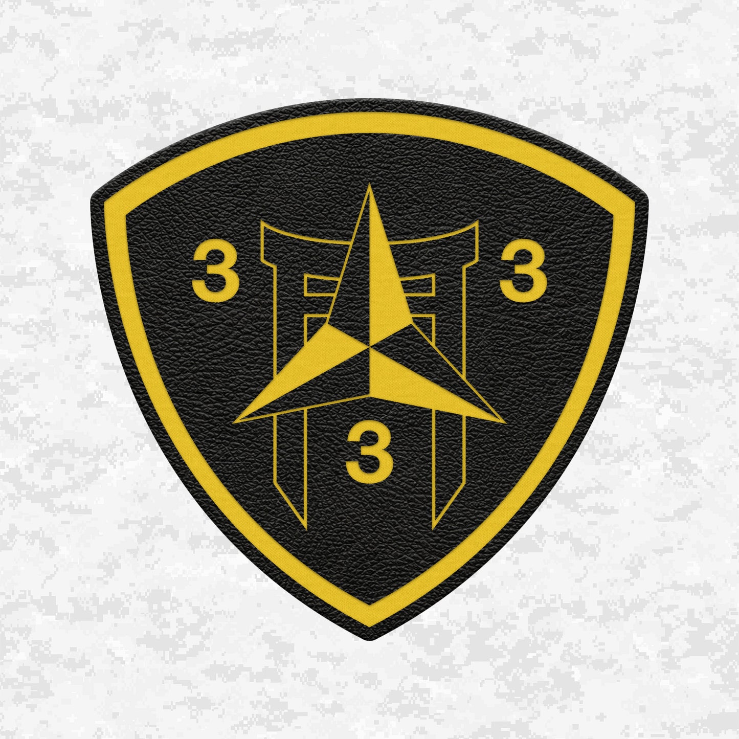 3rd Battalion 3rd Marines "Trinity" #2 | Leather Patch | Velcro Backed