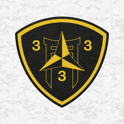 3rd Battalion 3rd Marines "Trinity" #2 | Leather Patch | Velcro Backed