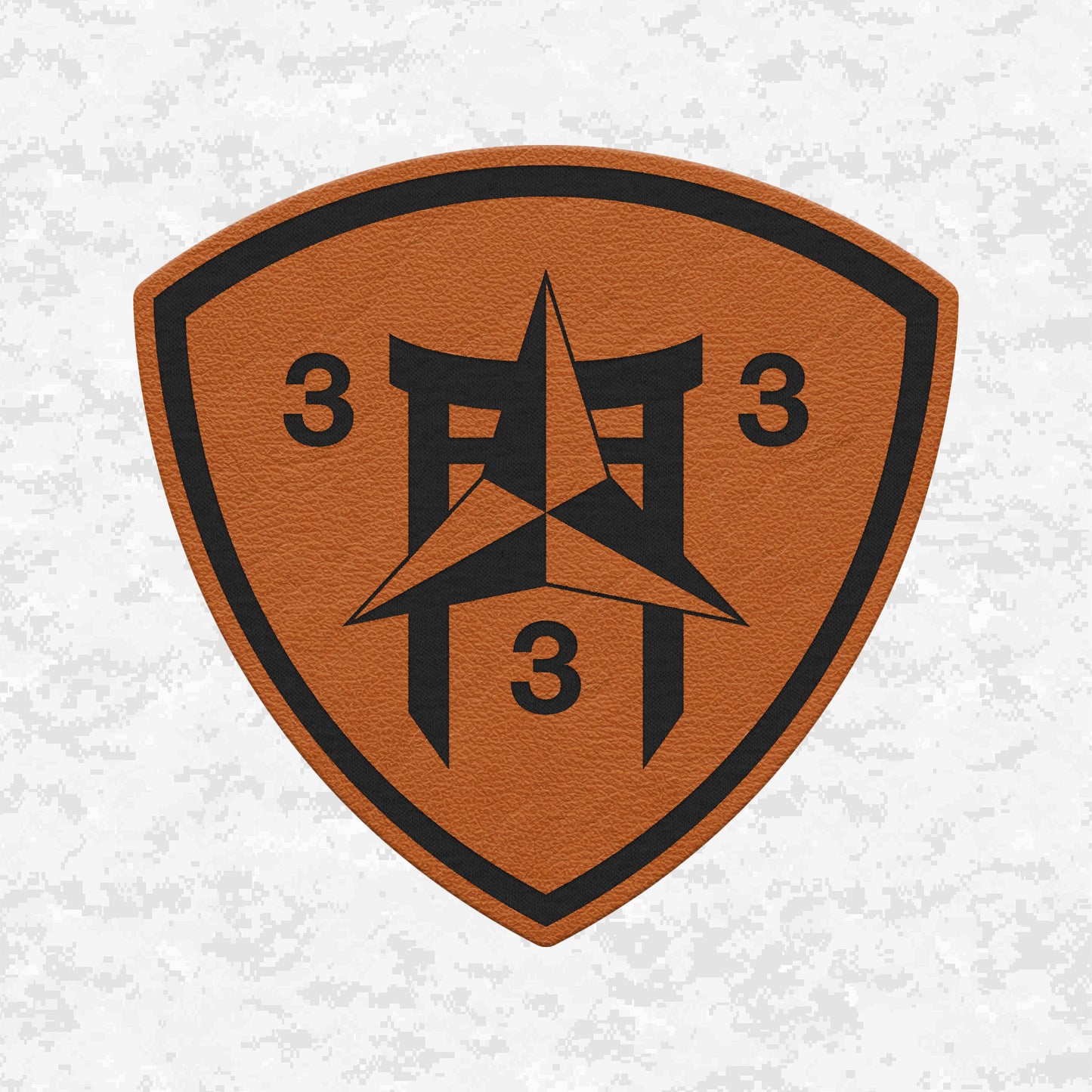 3rd Battalion 3rd Marines "Trinity" #2 | Leather Patch | Velcro Backed
