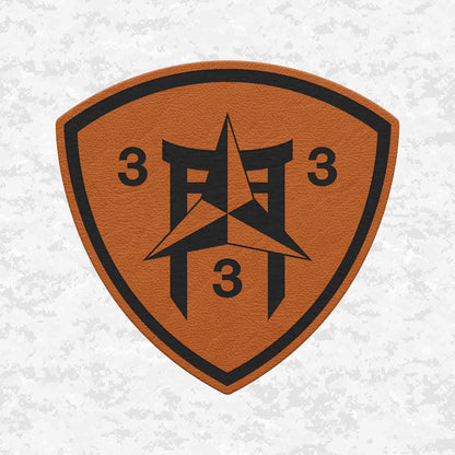 3rd Battalion 3rd Marines "Trinity" #2 | Leather Patch | Velcro Backed