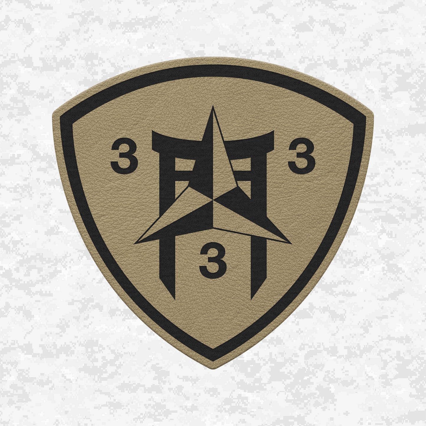 3rd Battalion 3rd Marines "Trinity" #2 | Leather Patch | Velcro Backed