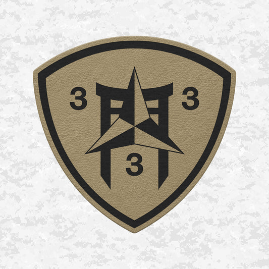 3rd Battalion 3rd Marines "Trinity" #2 | Leather Patch | Velcro Backed