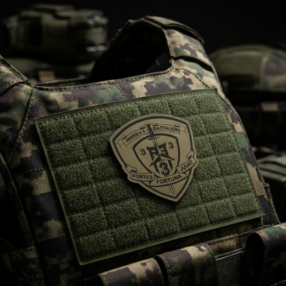 Leather Patch | 3rd Battalion 3rd Marines "Trinity" | Velcro Backed | Brown / Black