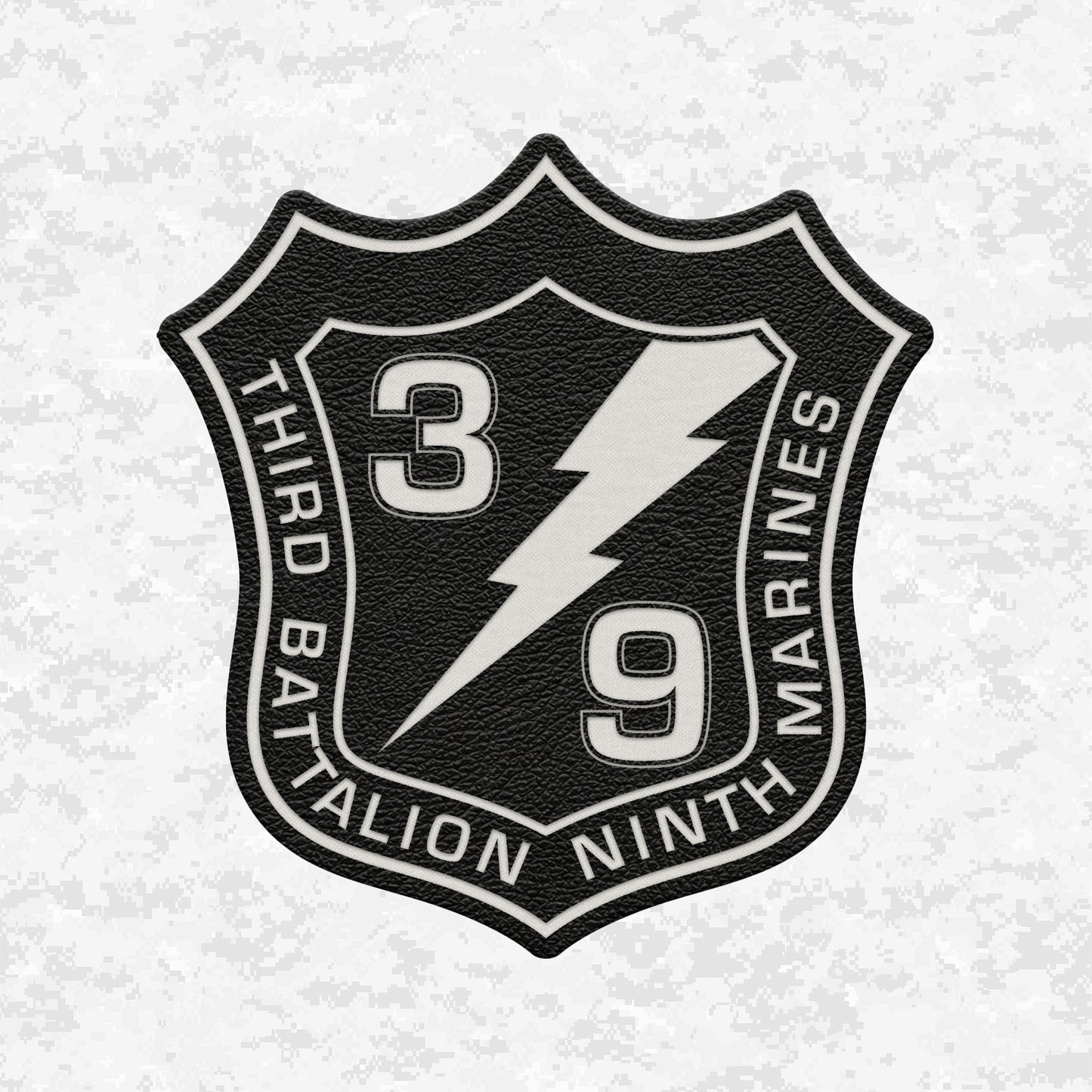 3rd Battalion 9th Marines Unit "Shadow Warriors" | Leather Patch | Velcro Backed