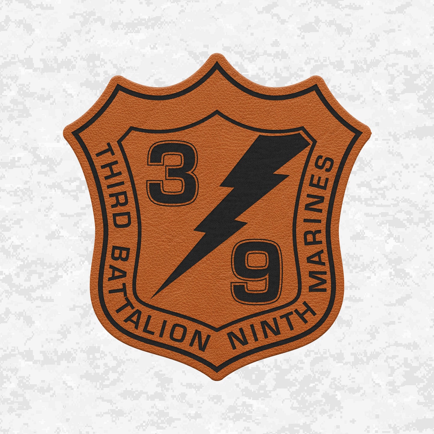 3rd Battalion 9th Marines Unit "Shadow Warriors" | Leather Patch | Velcro Backed