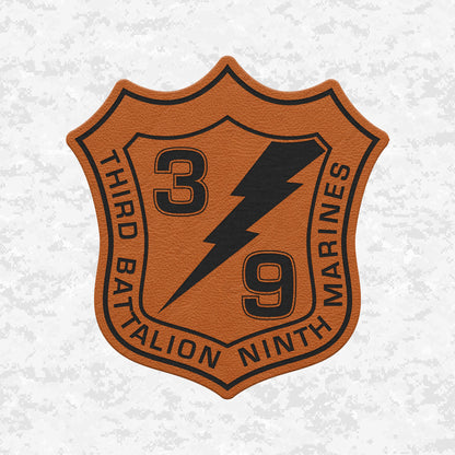 3rd Battalion 9th Marines Unit "Shadow Warriors" | Leather Patch | Velcro Backed
