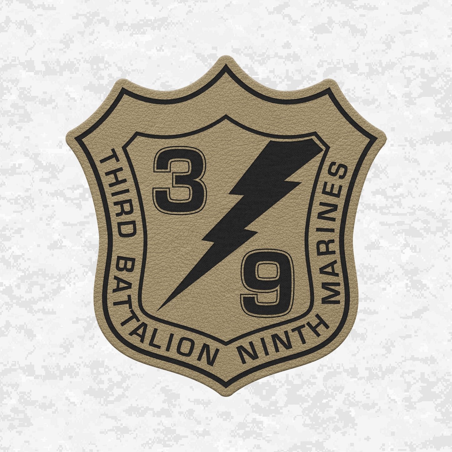 3rd Battalion 9th Marines Unit "Shadow Warriors" | Leather Patch | Velcro Backed