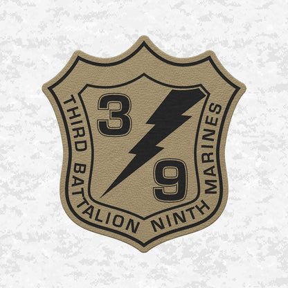 3rd Battalion 9th Marines Unit "Shadow Warriors" | Leather Patch | Velcro Backed