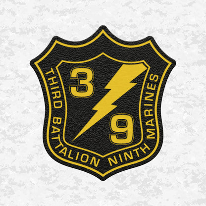 3rd Battalion 9th Marines Unit "Shadow Warriors" | Leather Patch | Velcro Backed