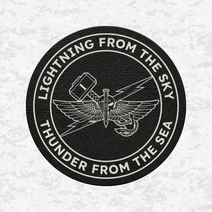 1st ANGLICO | Lightning From The Sky, Thunder From The Sea | Leather Patch | Velcro Backed