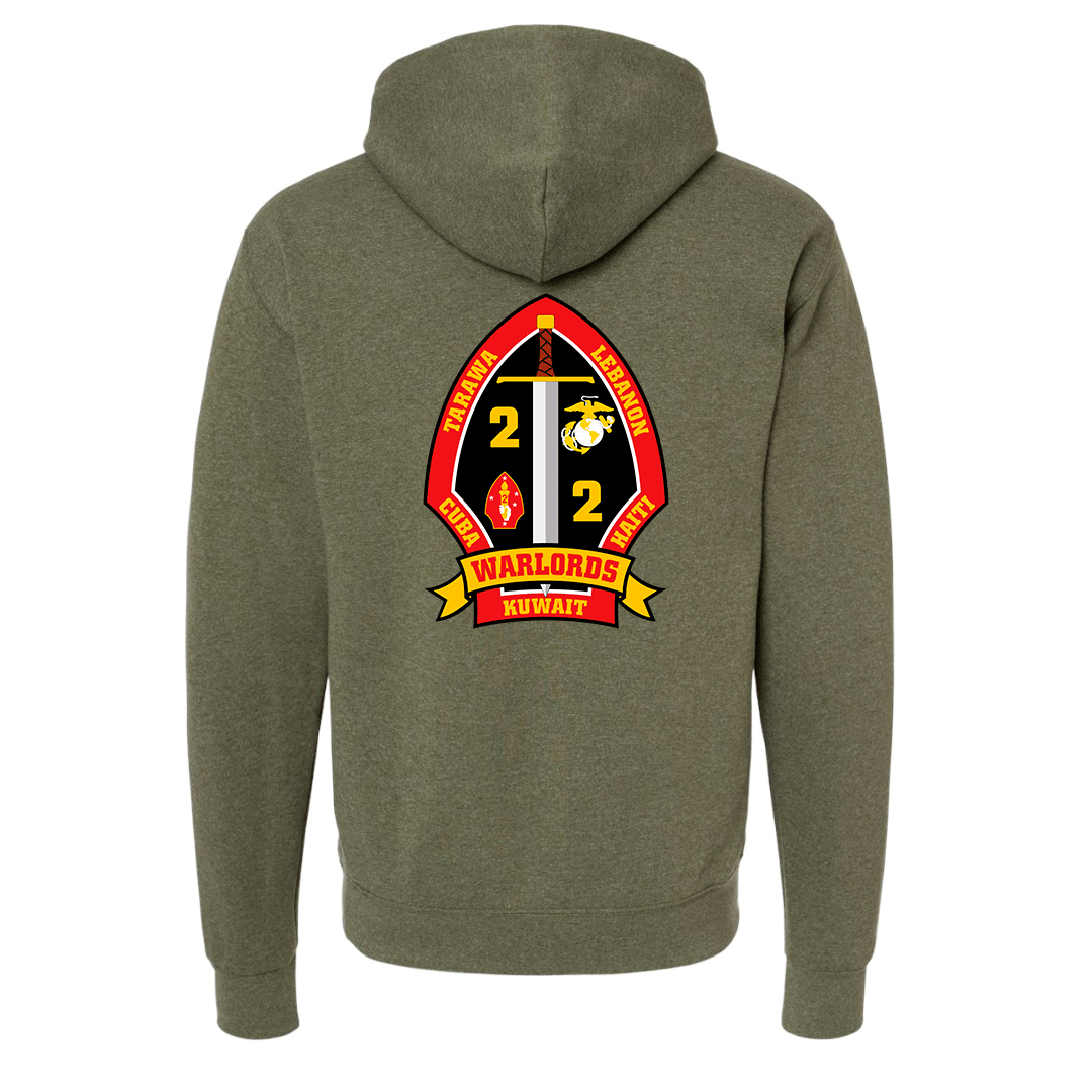 2nd Battalion 2nd Marines Unit "Warlords" Hoodie #3