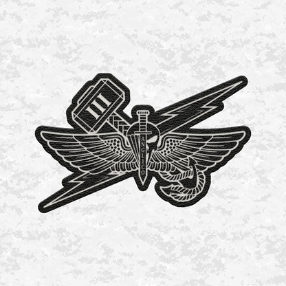 3rd ANGLICO | Sky Lightning & Sea Thunder | Leather Patch | Velcro Backed