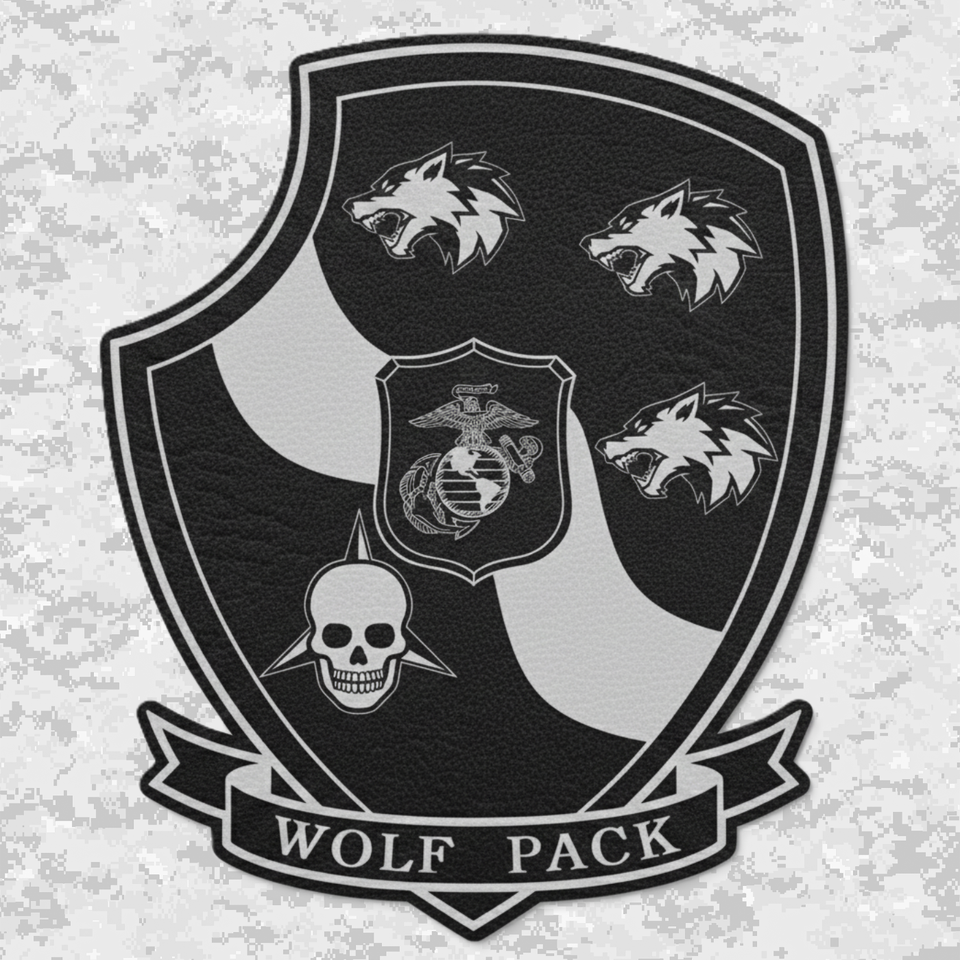 3rd Light Armored Reconnaissance Battalion "Wolfpack" | Leather Patch | Velcro Backed