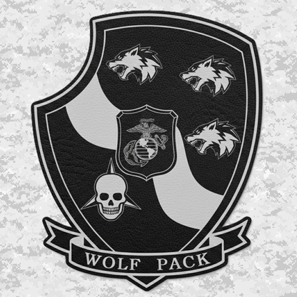 3rd Light Armored Reconnaissance Battalion "Wolfpack" | Leather Patch | Velcro Backed