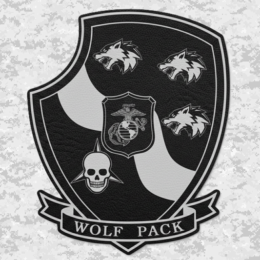 3rd Light Armored Reconnaissance Battalion "Wolfpack" | Leather Patch | Velcro Backed