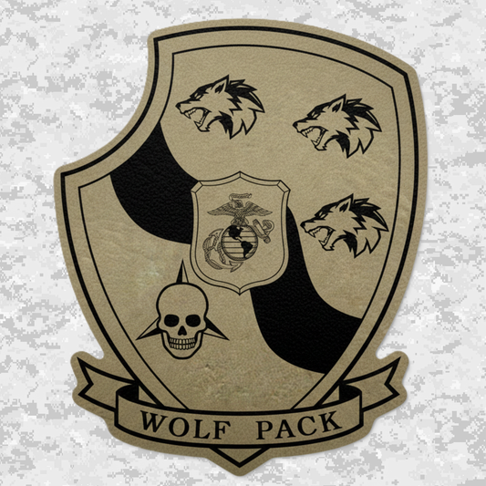 3rd Light Armored Reconnaissance Battalion "Wolfpack" | Leather Patch | Velcro Backed