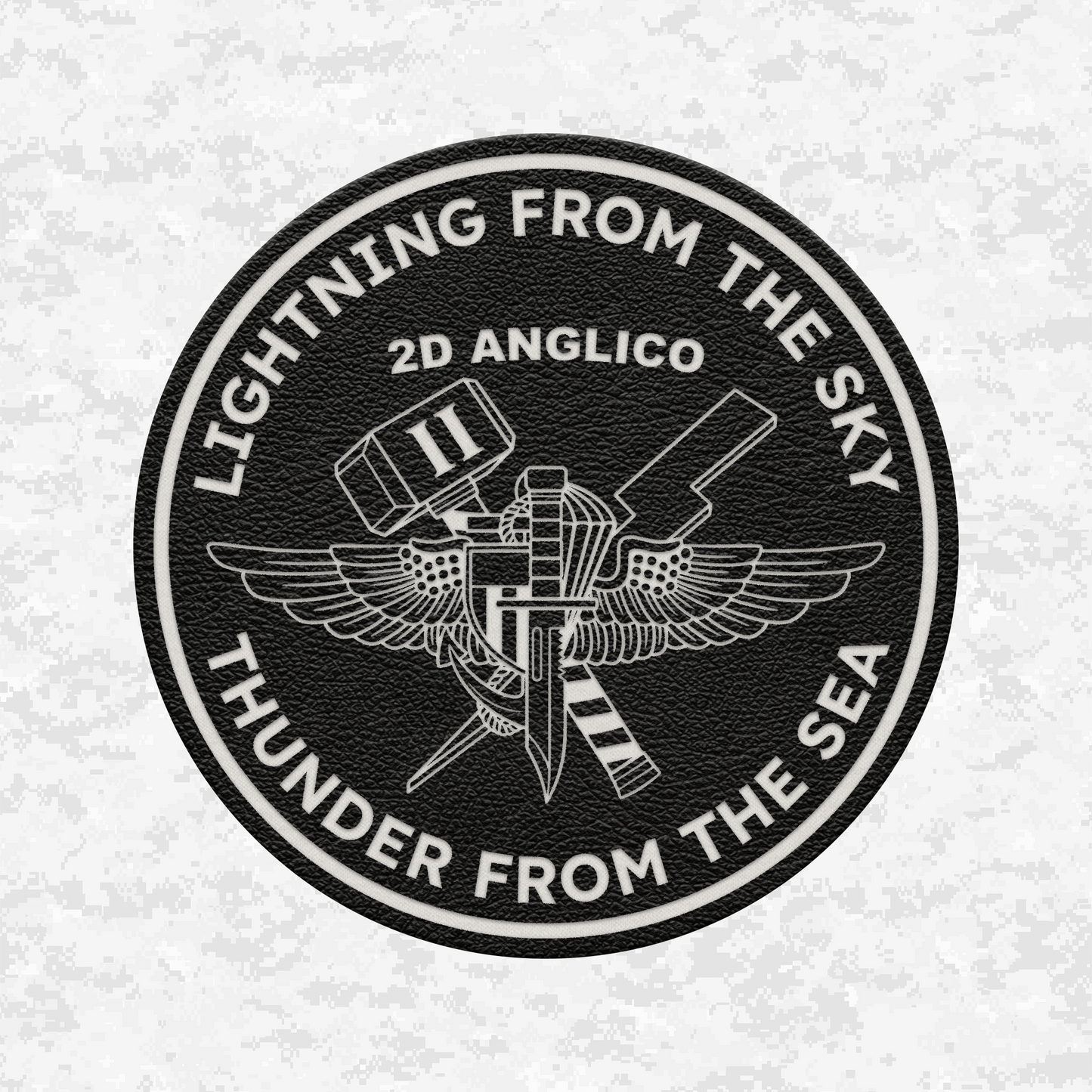 2nd ANGLICO Jack | Lightning From The Sky, Thunder From The Sea | Leather Patch | Velcro Backed