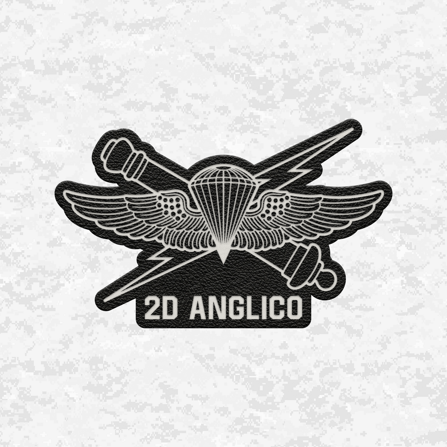 2d ANGLICO | Air Naval Fire | Leather Patch | Velcro Backed
