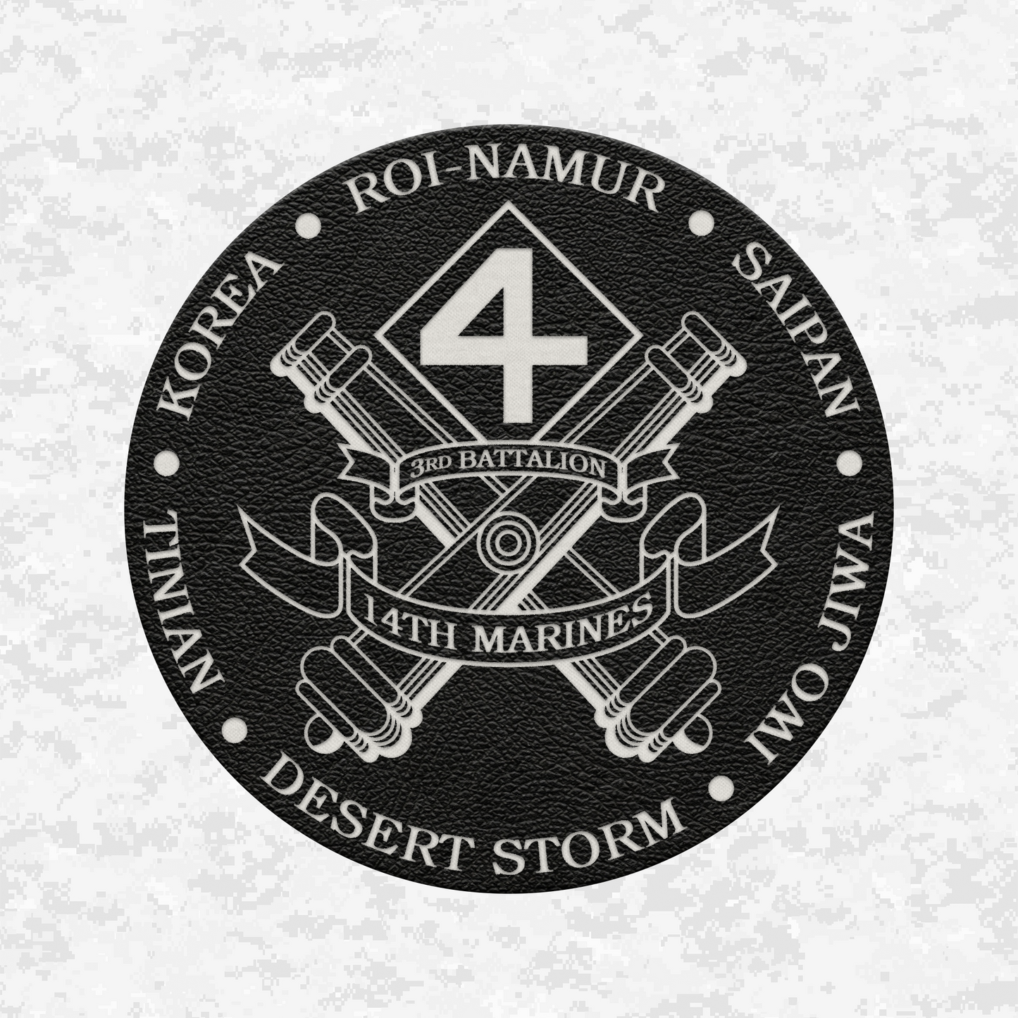 3rd Battalion 14th Marines Unit "Liberty" 2 | Leather Patch | Velcro Backed