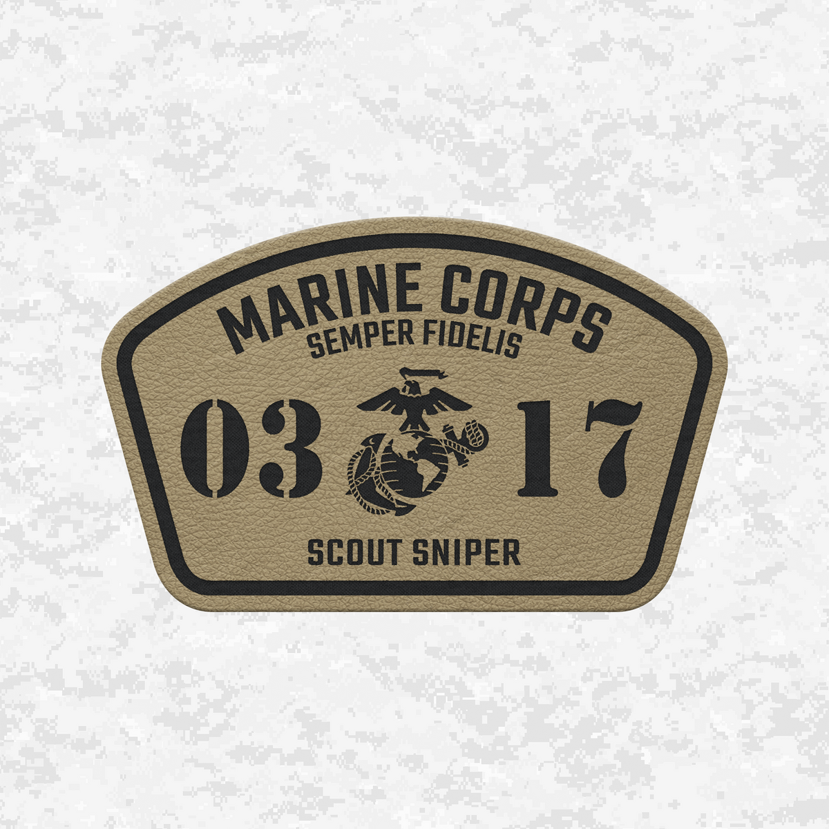 MOS 0317 Scout Sniper | Leather Patch | Velcro Backed