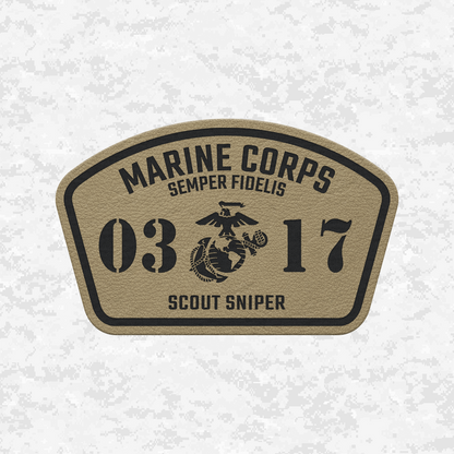 MOS 0317 Scout Sniper | Leather Patch | Velcro Backed
