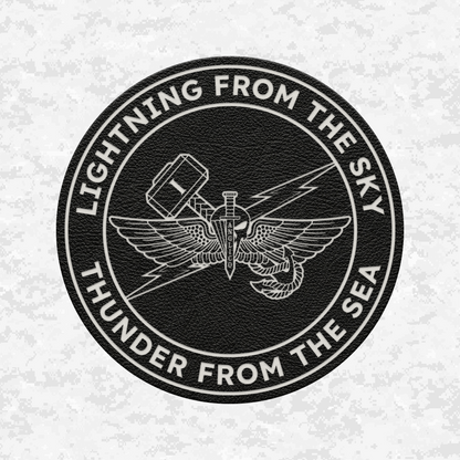 1st ANGLICO | Lightning From The Sky, Thunder From The Sea | Leather Patch | Velcro Backed