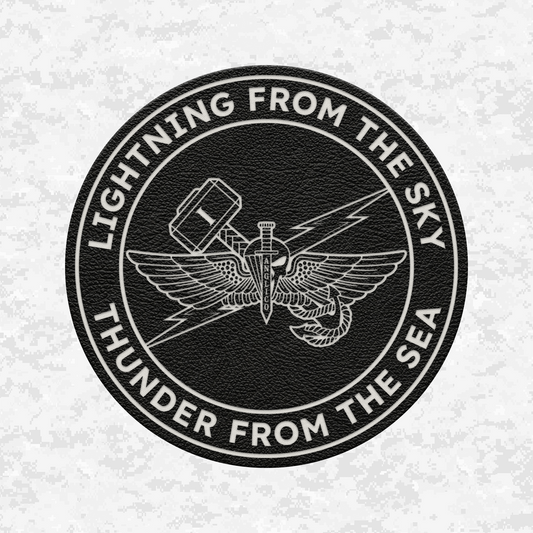 1st ANGLICO | Lightning From The Sky, Thunder From The Sea | Leather Patch | Velcro Backed