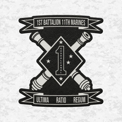 1st Battalion 11th Marines Unit "Cobra" | Leather Patch | Velcro Backed