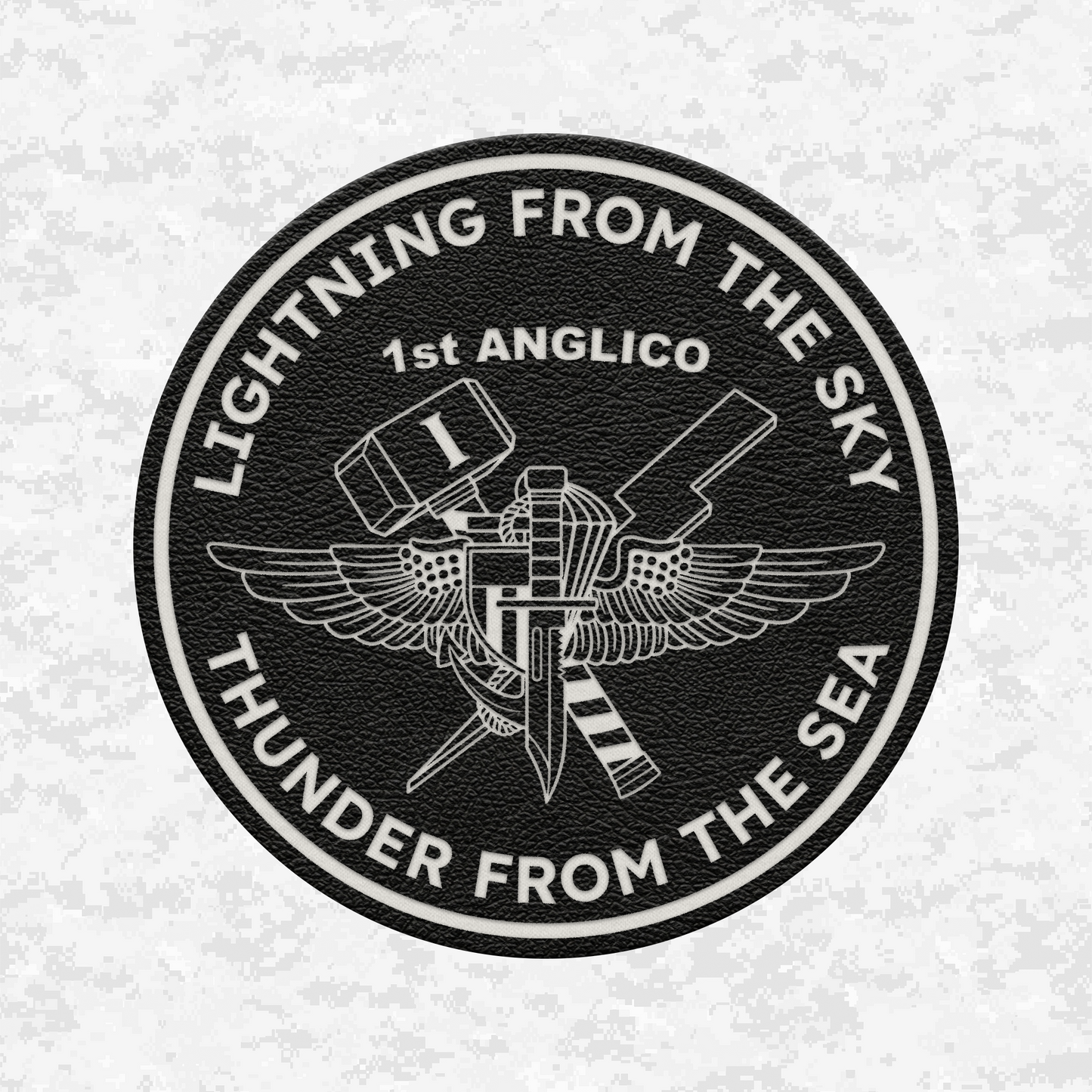 1st ANGLICO Jack | Lightning From The Sky, Thunder From The Sea | Leather Patch | Velcro Backed